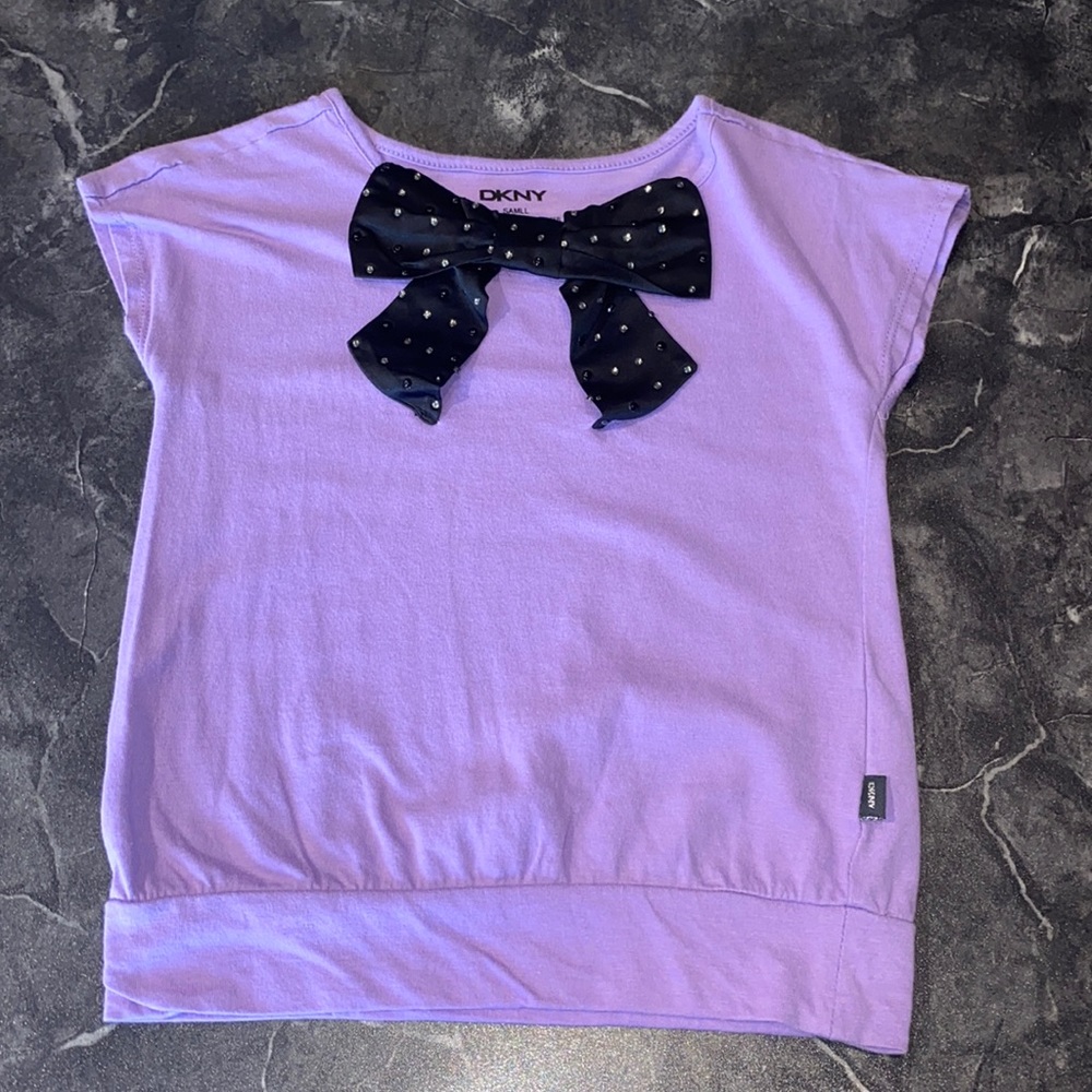 DKNY Embellished Bow Shirt
